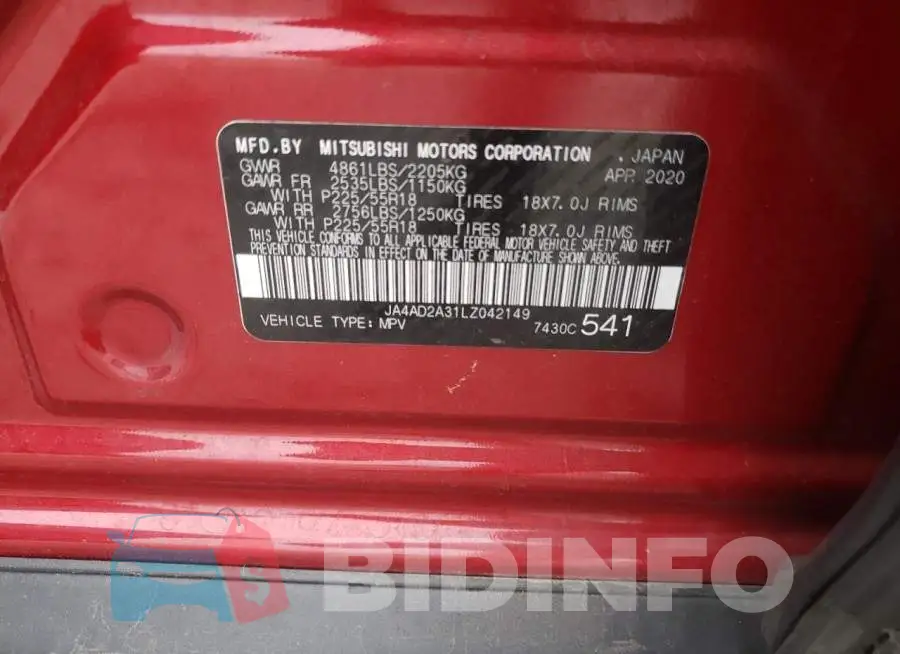 JA4AD2A31LZ042149 Photo# 13