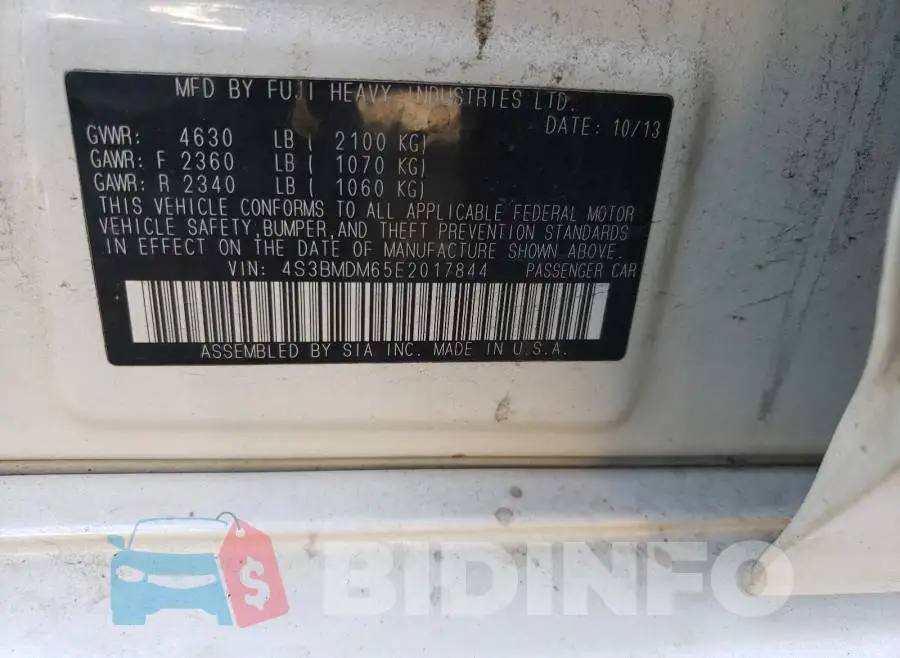 4S3BMDM65E2017844 Photo# 10