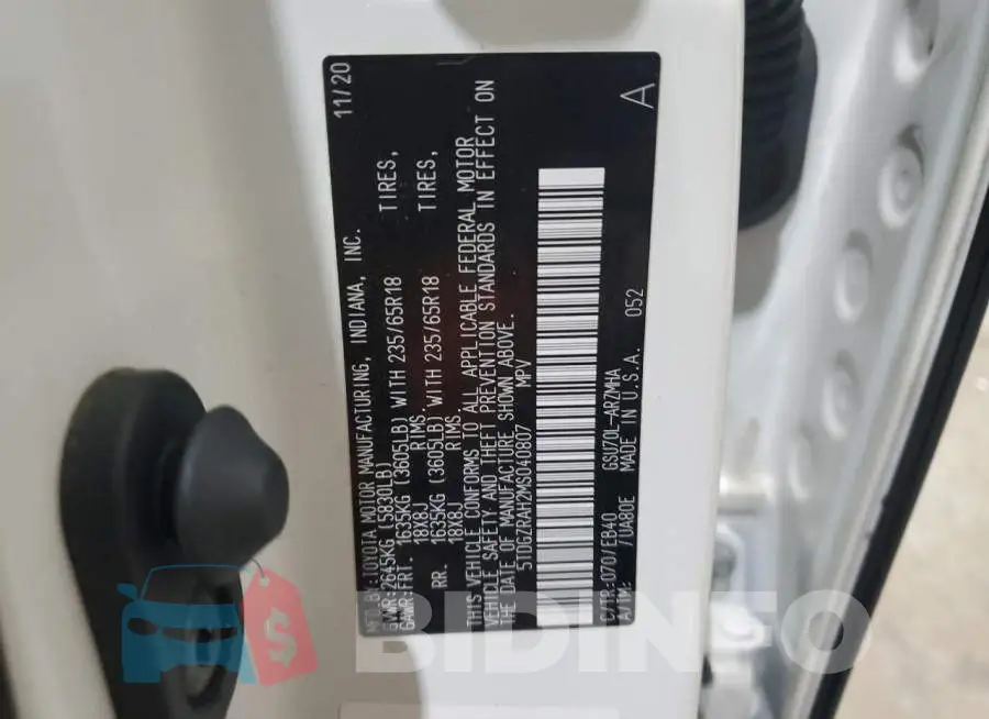5TDGZRAH2MS040807 Photo# 12