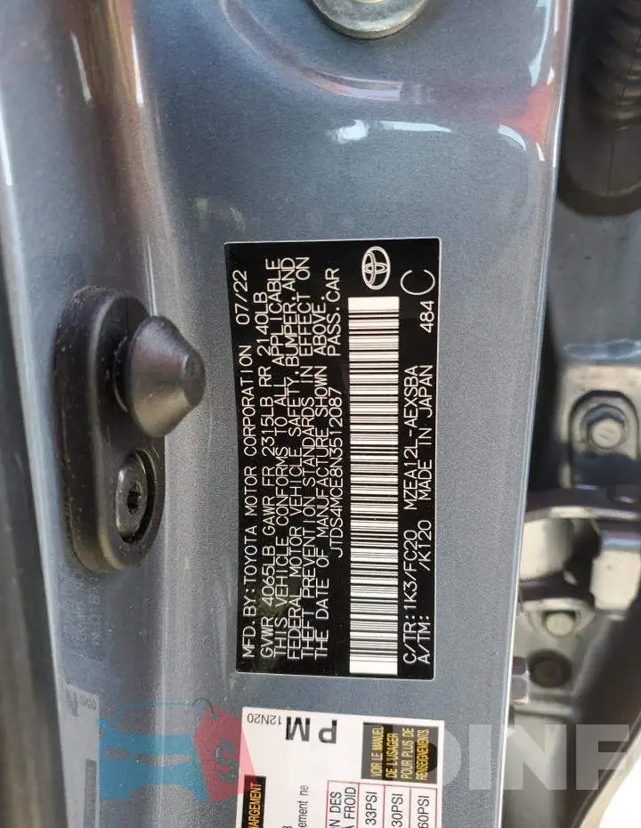 JTDS4MCE8N3512087 Photo# 12