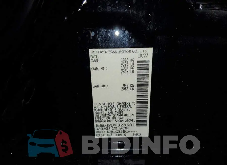 1N4BL4BV1PN328501 Photo# 12