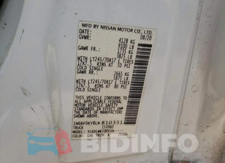 1N6BF0KY8LN810331 Photo# 14