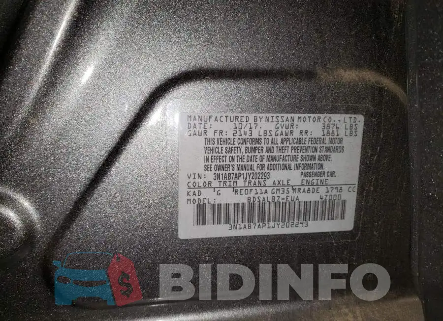 3N1AB7AP1JY202293 Photo# 12