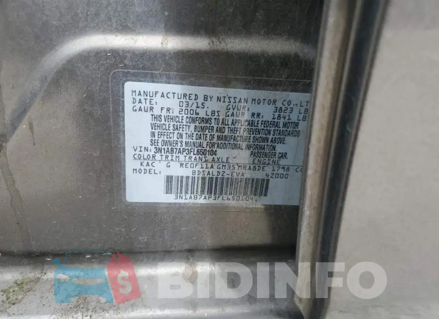 3N1AB7AP3FL650104 Photo# 13