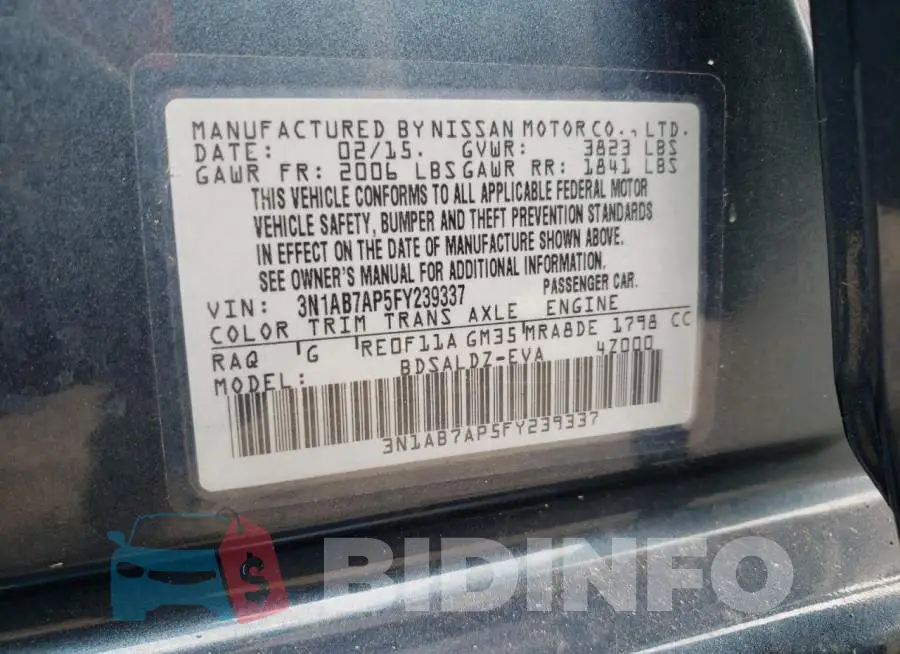 3N1AB7AP5FY239337 Photo# 13