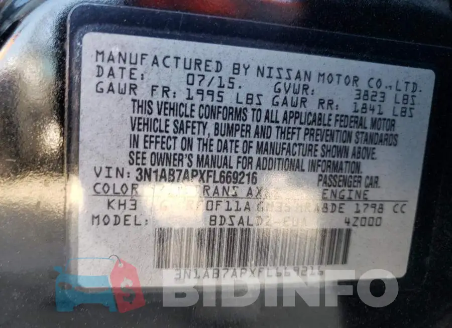 3N1AB7APXFL669216 Photo# 13