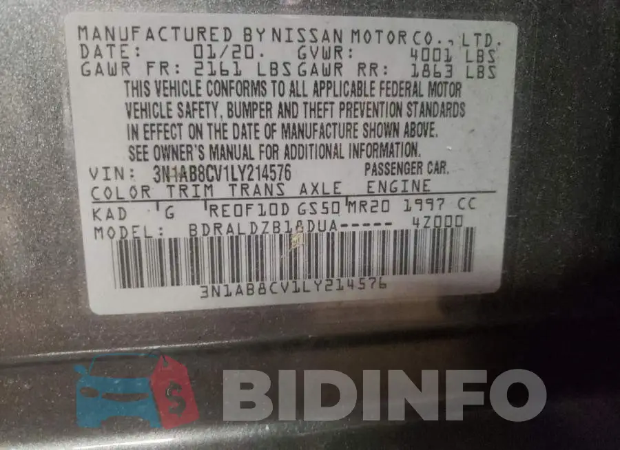 3N1AB8CV1LY214576 Photo# 12
