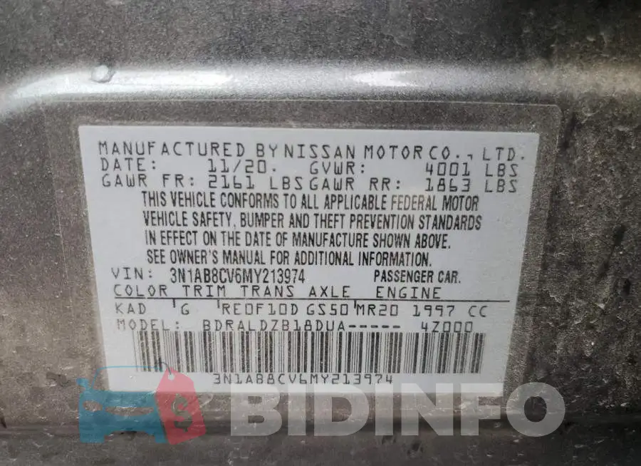 3N1AB8CV6MY213974 Photo# 12