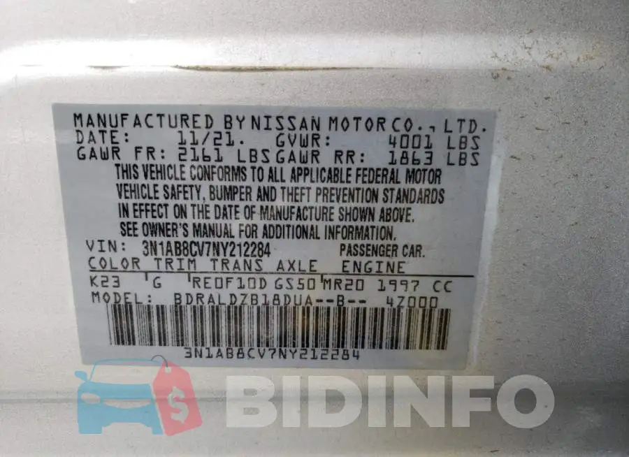 3N1AB8CV7NY212284 Photo# 12