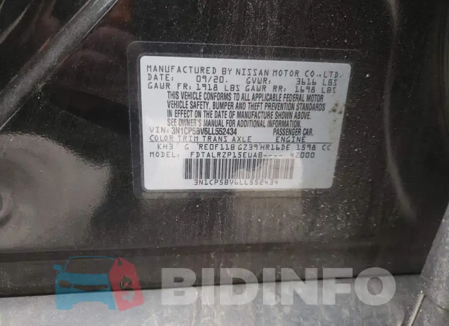 3N1CP5BV6LL552434 Photo# 12