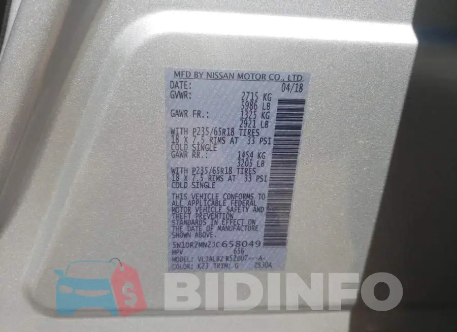 5N1DR2MN2JC658049 Photo# 14