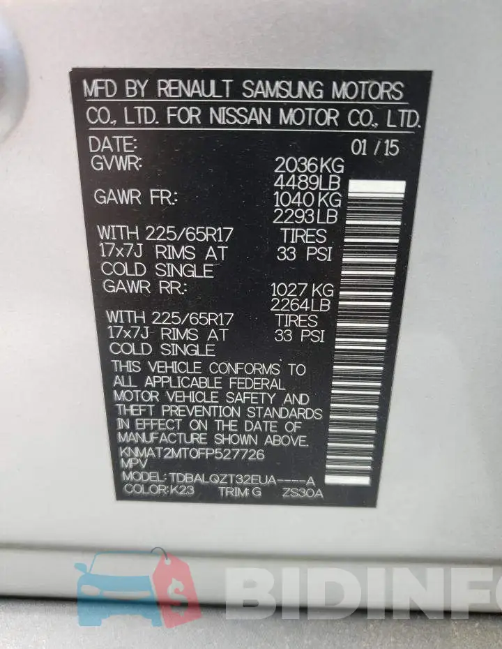 KNMAT2MT0FP527726 Photo# 12