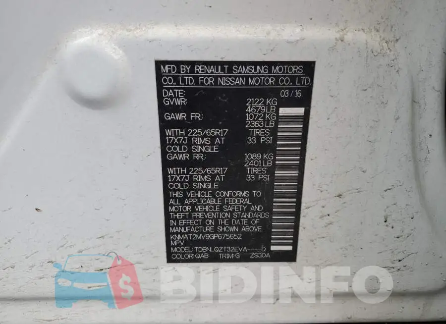 KNMAT2MV9GP675652 Photo# 12