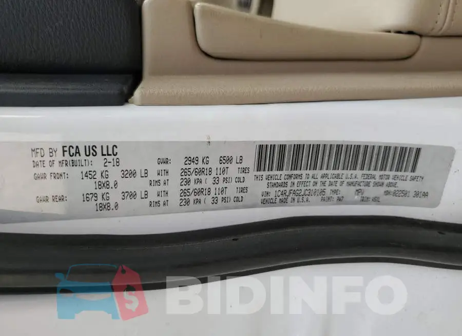 1C4RJFAG2JC310105 Photo# 13
