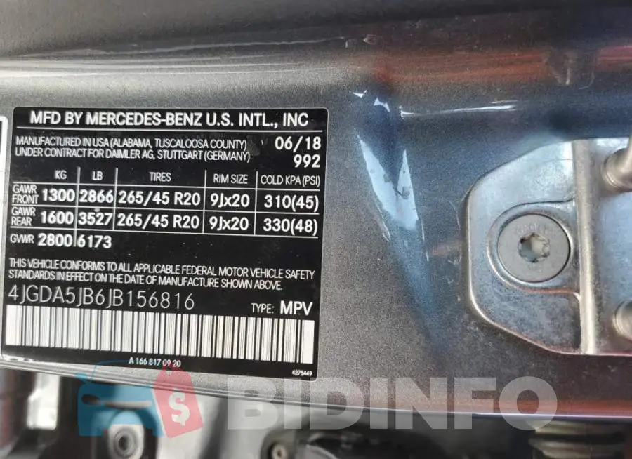 4JGDA5JB6JB156816 Photo# 12