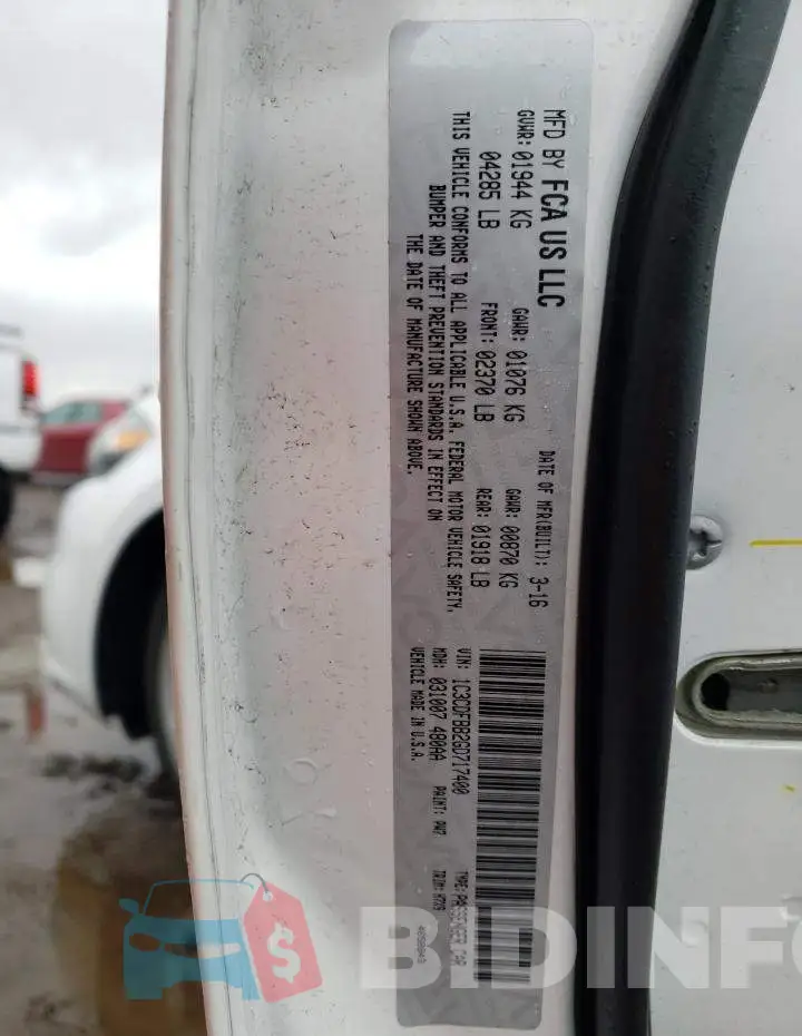 1C3CDFBB2GD717400 Photo# 12