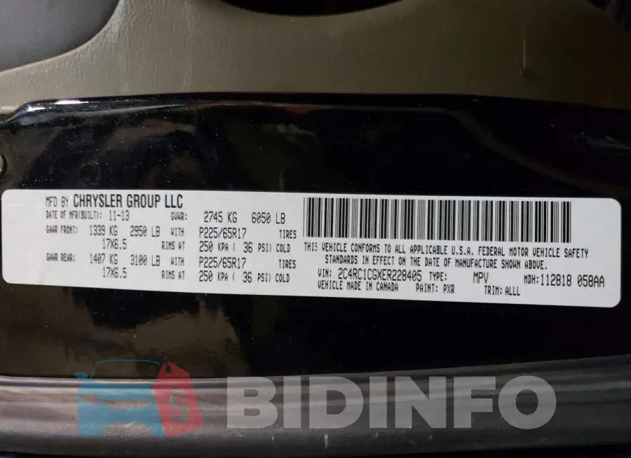 2C4RC1CGXER228405 Photo# 13