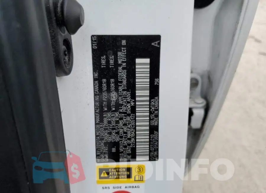 2T2BK1BA2FC305122 Photo# 12