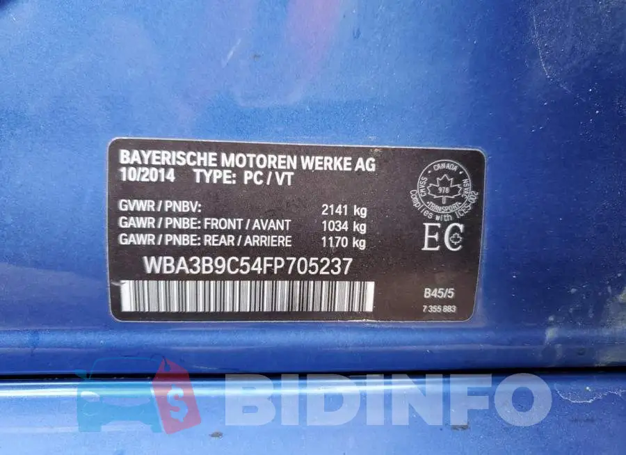 WBA3B9C54FP705237 Photo# 12