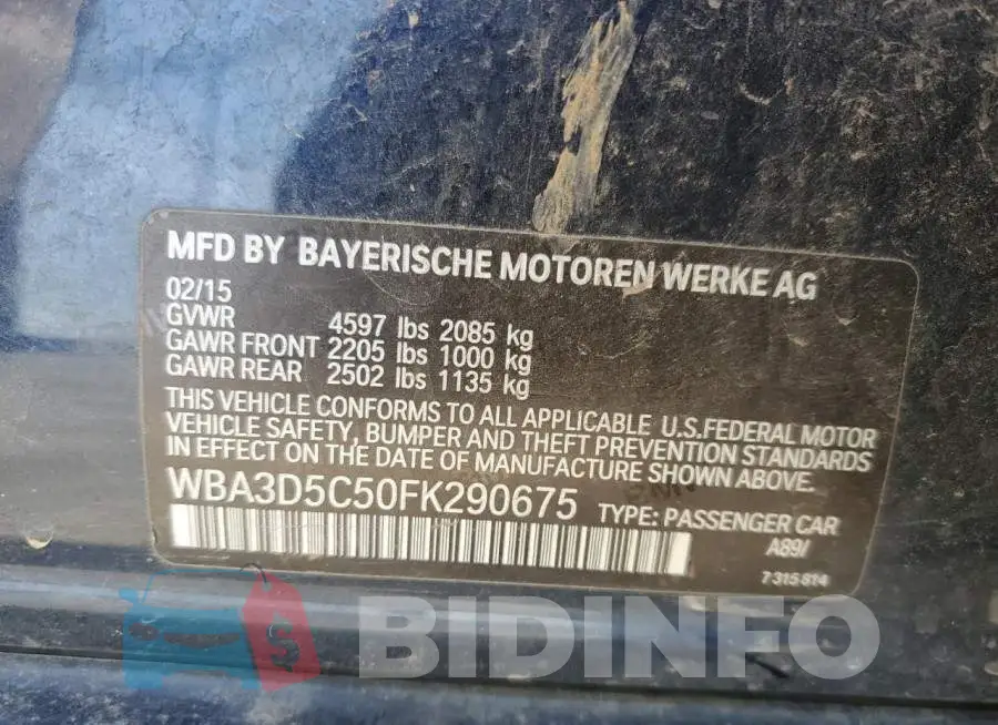 WBA3D5C50FK290675 Photo# 12