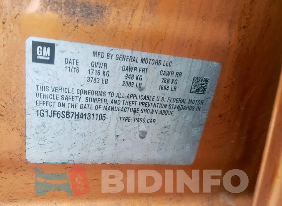 1G1JF6SB7H4131105 Photo# 10