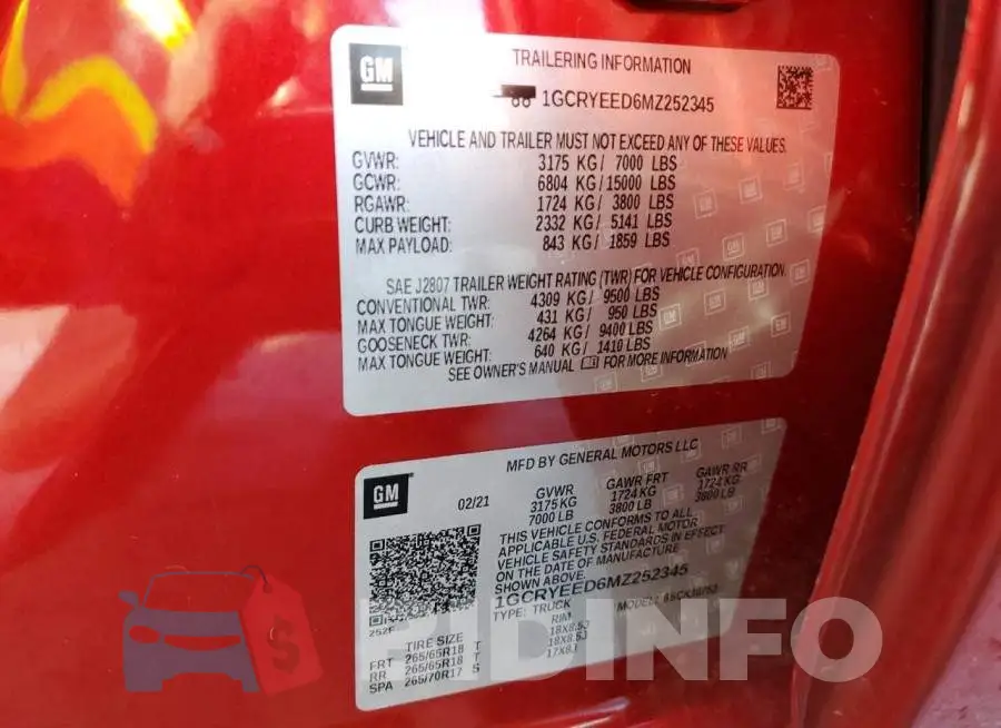 1GCRYEED6MZ252345 Photo# 12