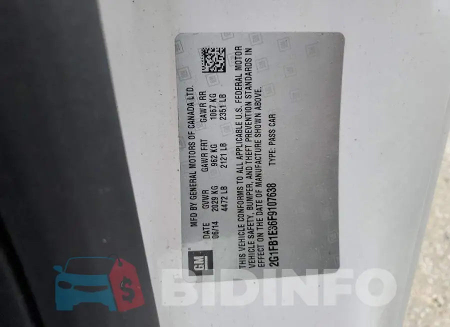 2G1FB1E36F9107638 Photo# 13