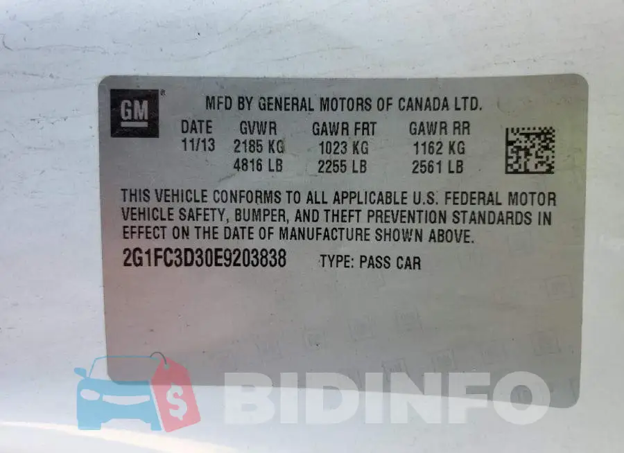 2G1FC3D30E9203838 Photo# 13