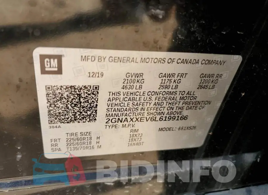 2GNAXXEV6L6199166 Photo# 13