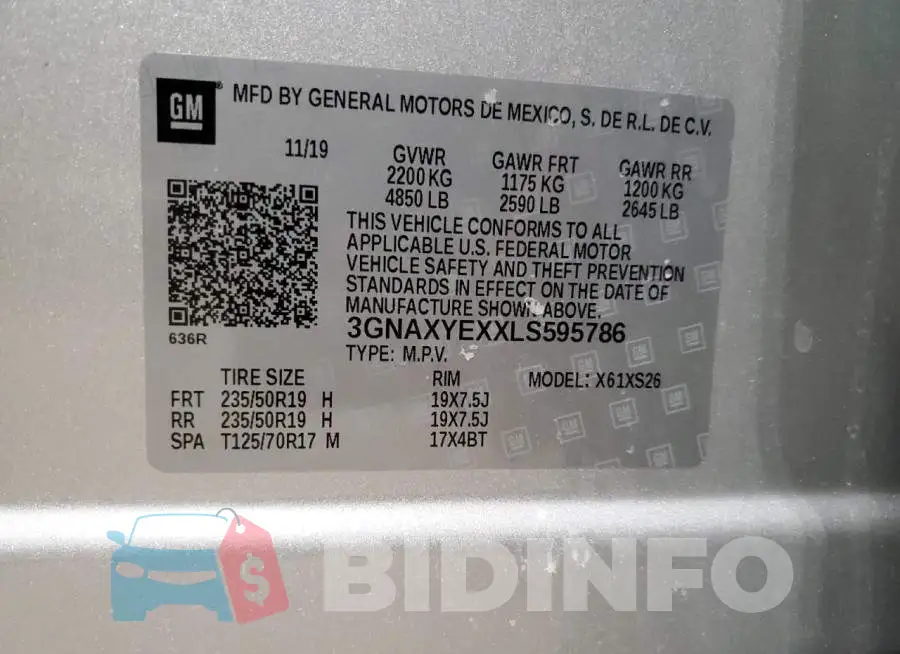 3GNAXYEXXLS595786 Photo# 13