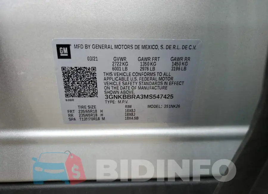 3GNKBBRA3MS547425 Photo# 14