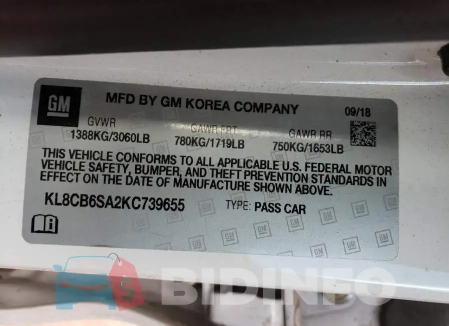 KL8CB6SA2KC739655 Photo# 12