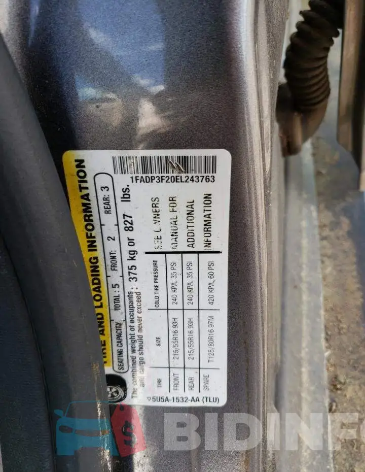 1FADP3F20EL243763 Photo# 12
