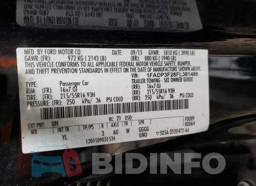 1FADP3F28FL381486 Photo# 12