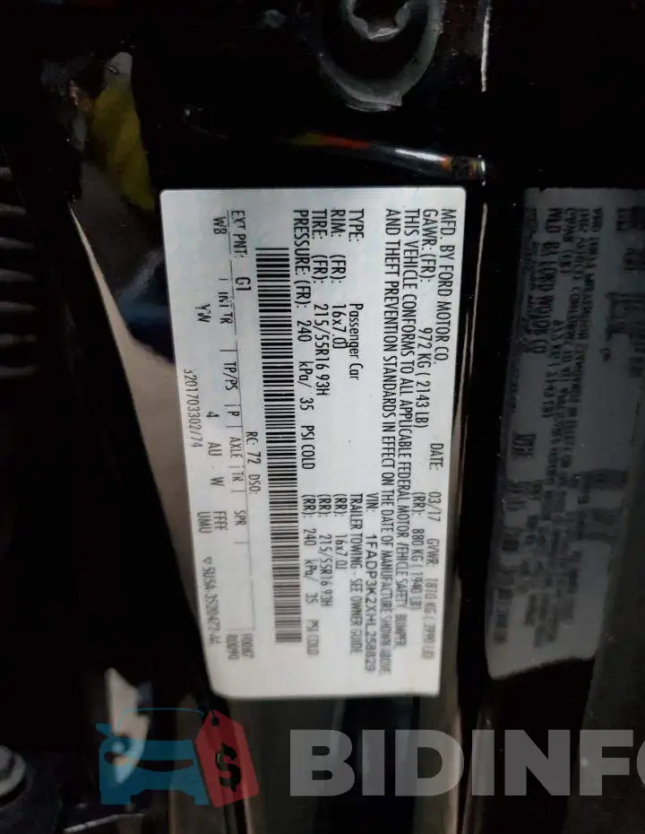 1FADP3K2XHL258829 Photo# 13