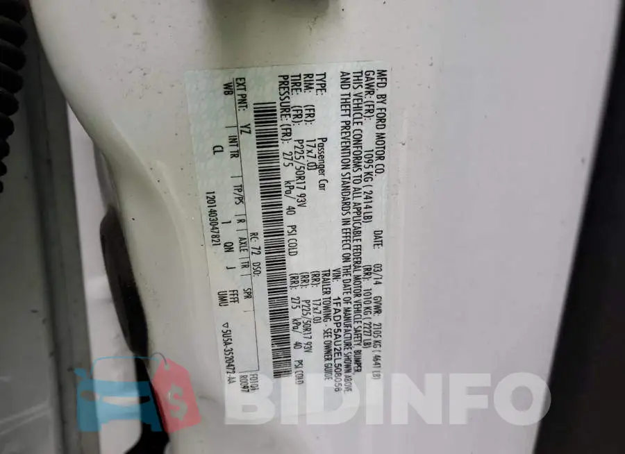 1FADP5AU2EL508056 Photo# 14