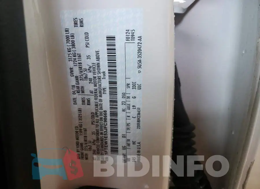 1FTEW1E53JFC98668 Photo# 12