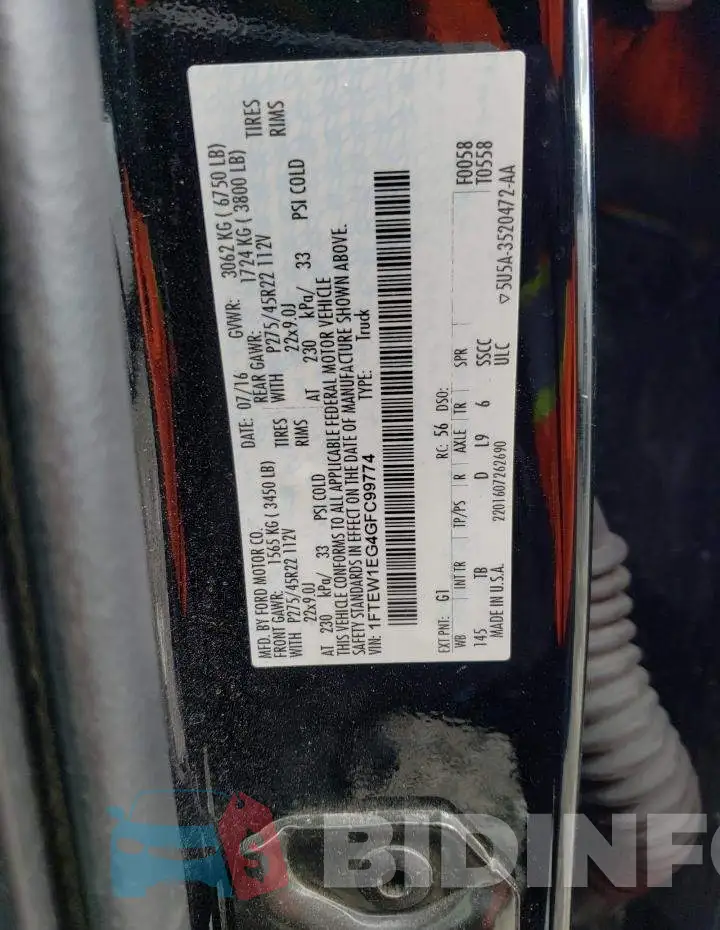 1FTEW1EG4GFC99774 Photo# 12