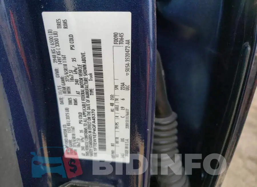 1FTEW1EP4GFA45370 Photo# 12