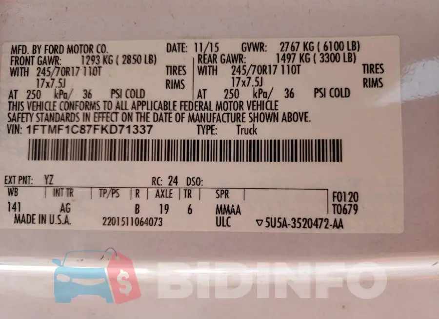 1FTMF1C87FKD71337 Photo# 12