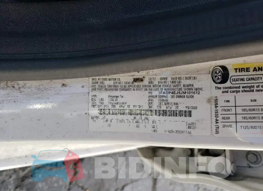 3FADP4EJ5JM101612 Photo# 12