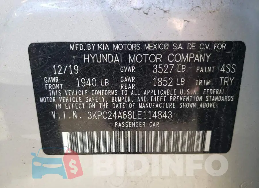 3KPC24A68LE114843 Photo# 12
