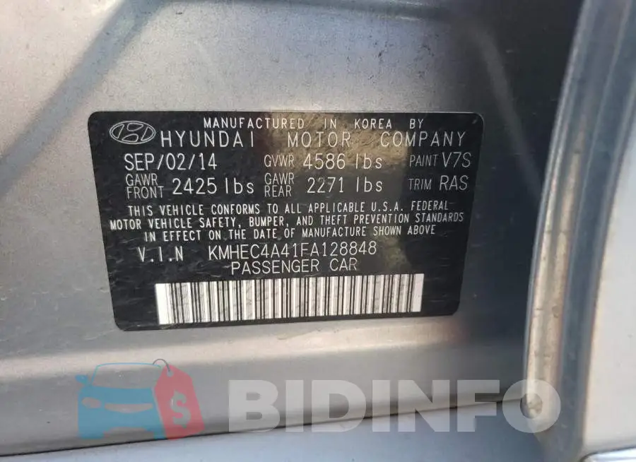 KMHEC4A41FA128848 Photo# 12