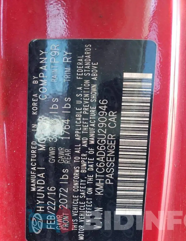 KMHTC6AD6GU290946 Photo# 12