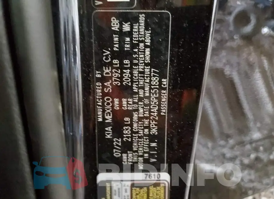 3KPF24AD5PE518877 Photo# 13