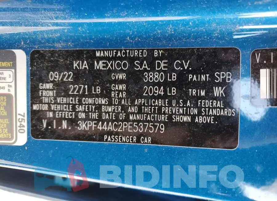 3KPF44AC2PE537579 Photo# 12
