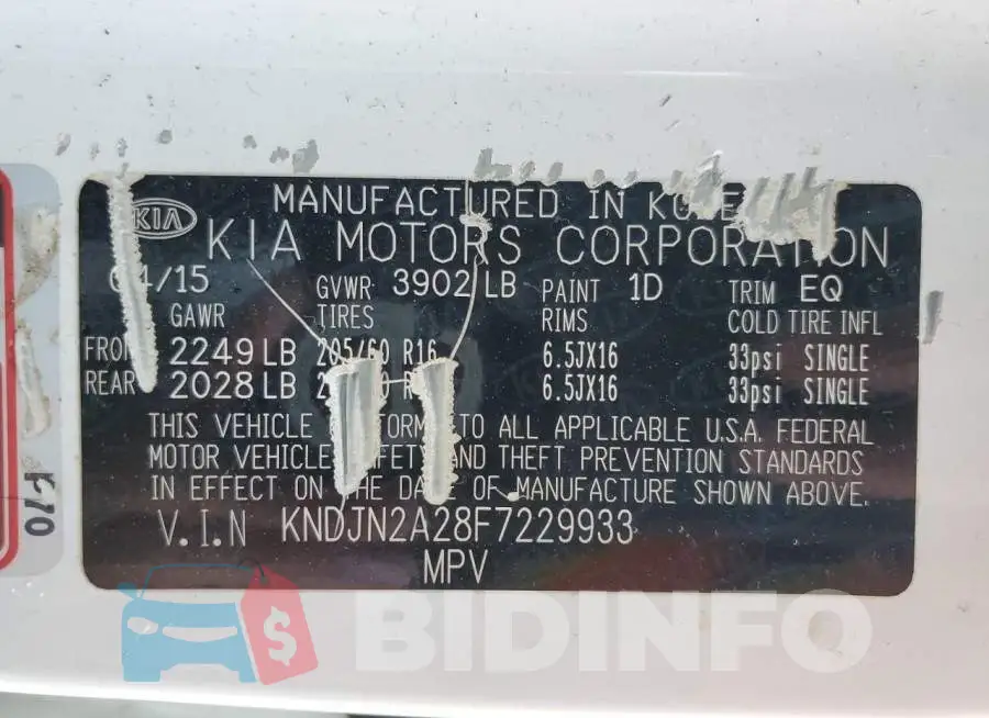 KNDJN2A28F7229933 Photo# 12