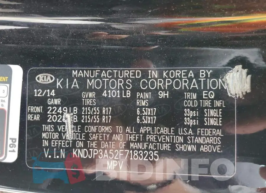 KNDJP3A52F7183235 Photo# 13