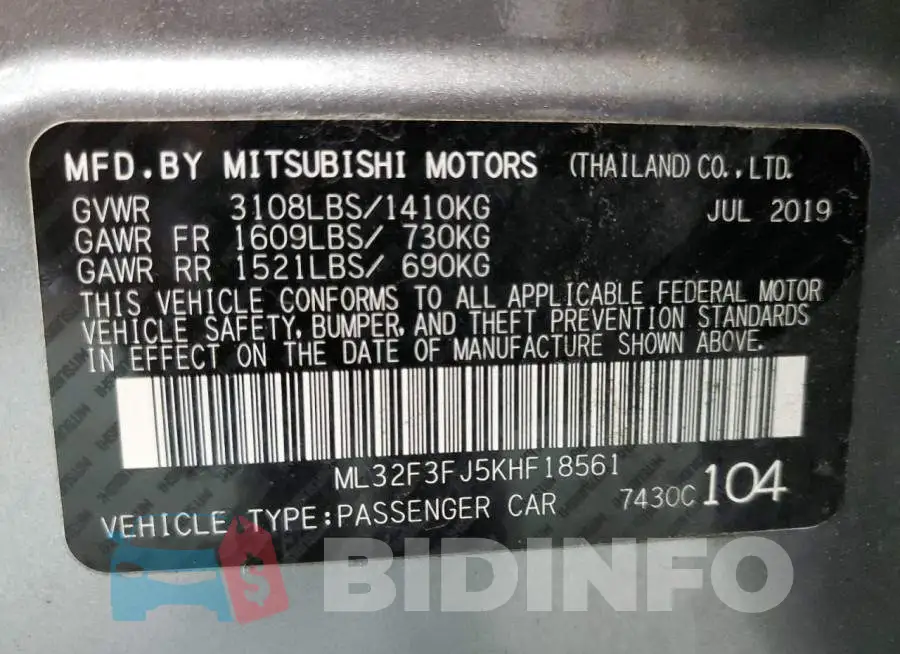 ML32F3FJ5KHF18561 Photo# 12
