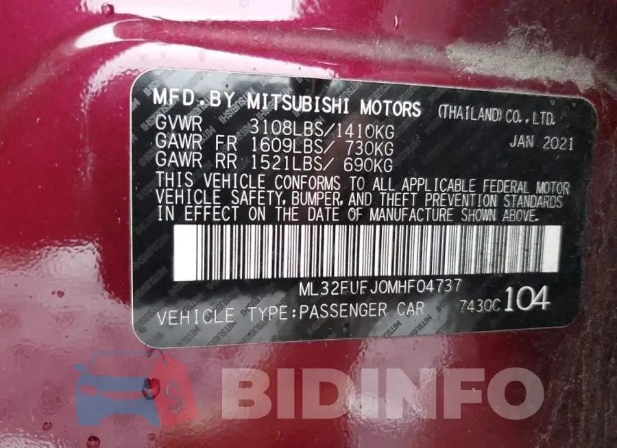 ML32FUFJ0MHF04737 Photo# 12